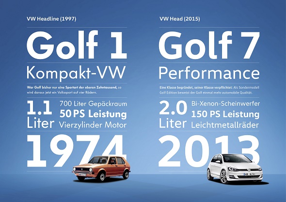 Volkswagen mit optimierter Markenschrift © Volkswagen AG