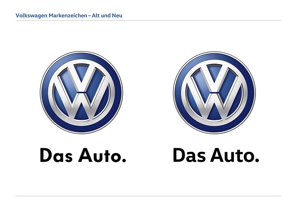 VW Markenzeichen alt und neu 2015 © Volkswagen AG