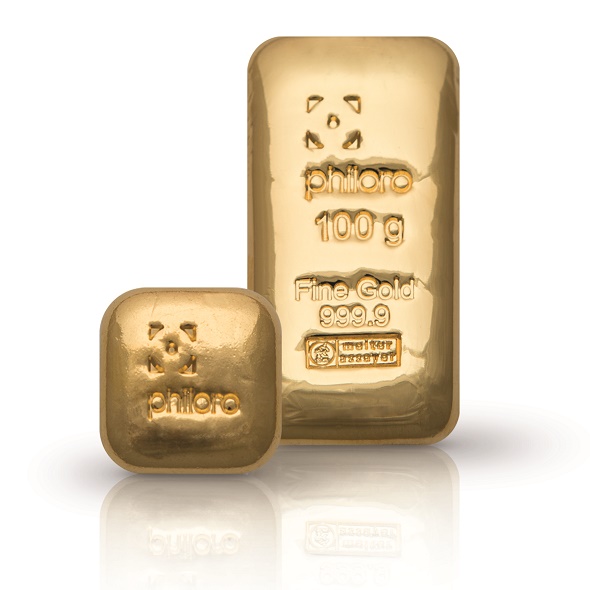 philoro EDELMETALLE erweitert hauseigene Barrenlinie für Gold philoro Goldbarren 100 g und 1 oz © philoro EDELMETALLE GmbH